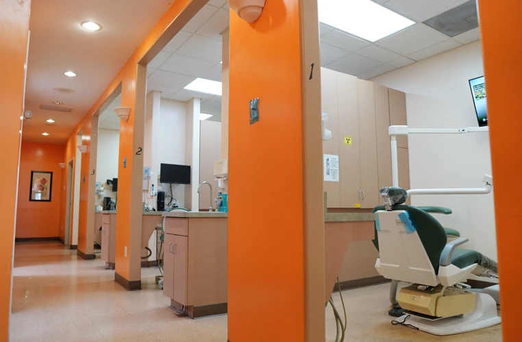 Hallway in Warner Dental Care showcasing the examination rooms